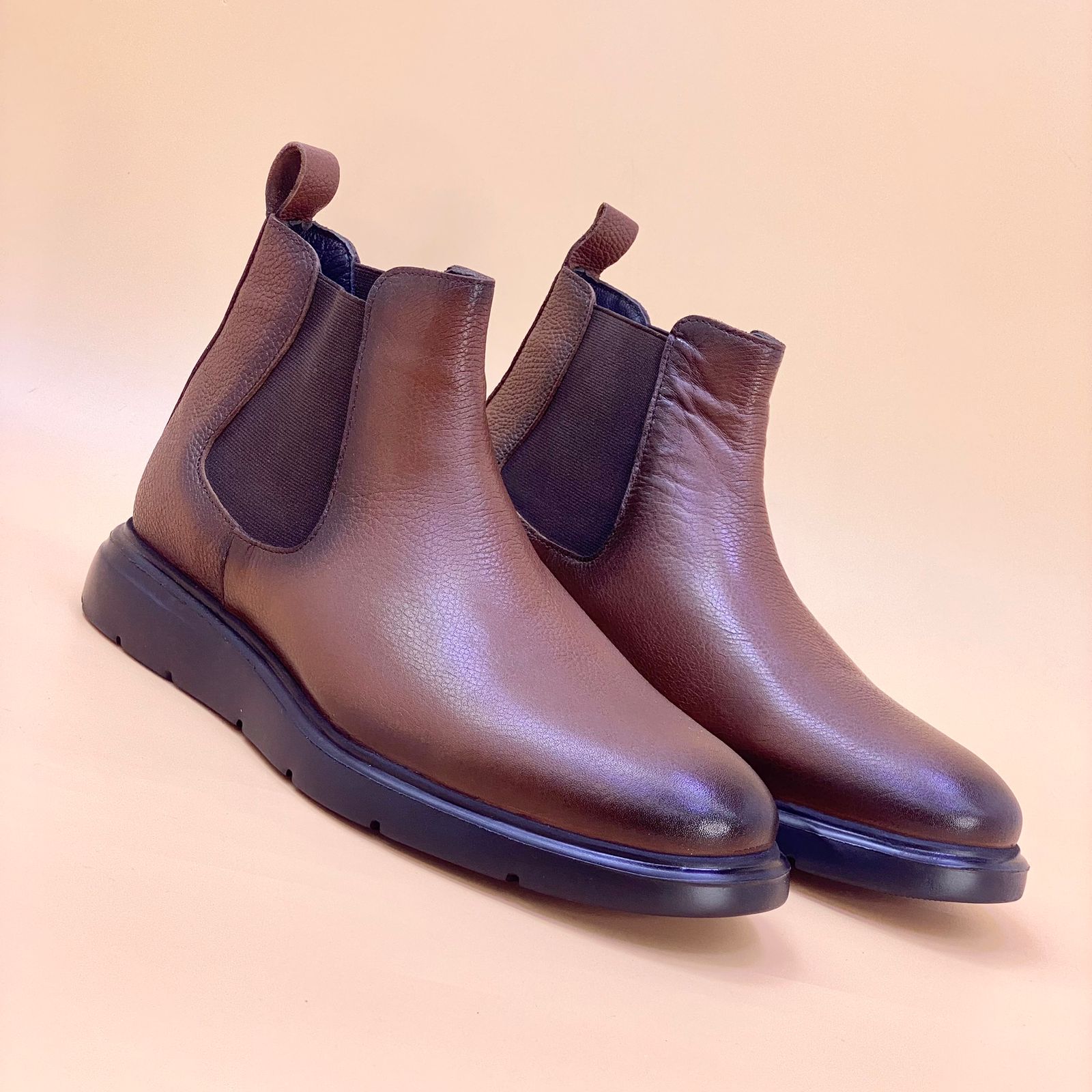 NEW , MADE IN TURKEY GENUINE LEATHER MEN BOOTS M225