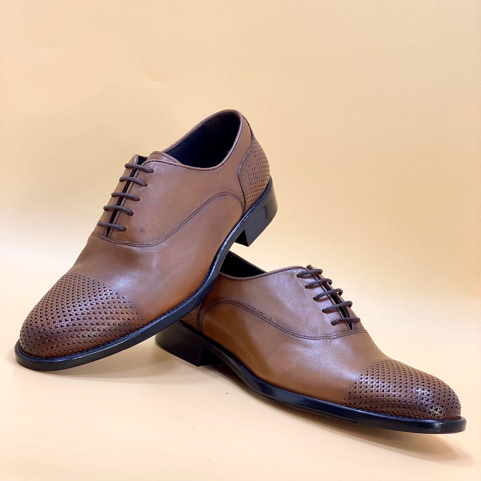 NEW , MADE IN TURKEY GENUINE LEATHER MEN SHOES M852 - Olive Tree Shoes