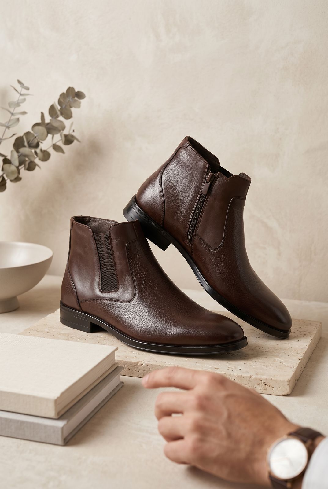 NEW ,  MADE IN TURKEY GENUINE LEATHER MEN BOOTS  M226