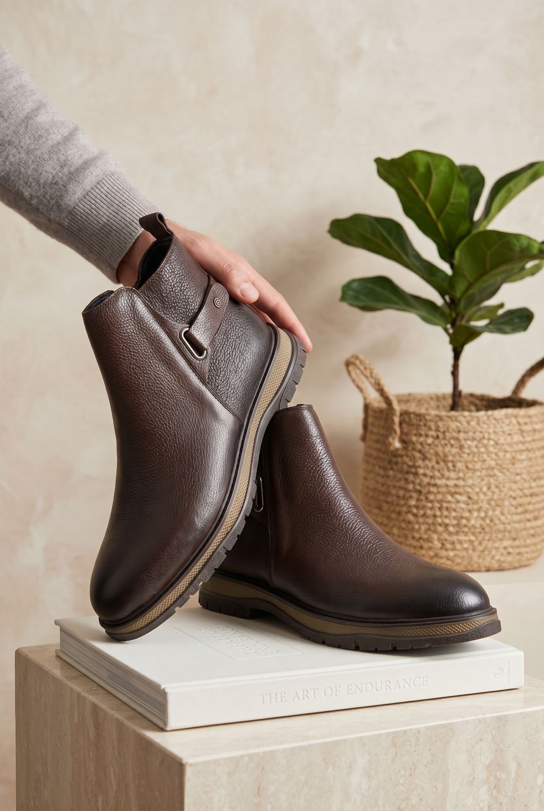 NEW ,  MADE IN TURKEY GENUINE LEATHER MEN BOOTS  M308