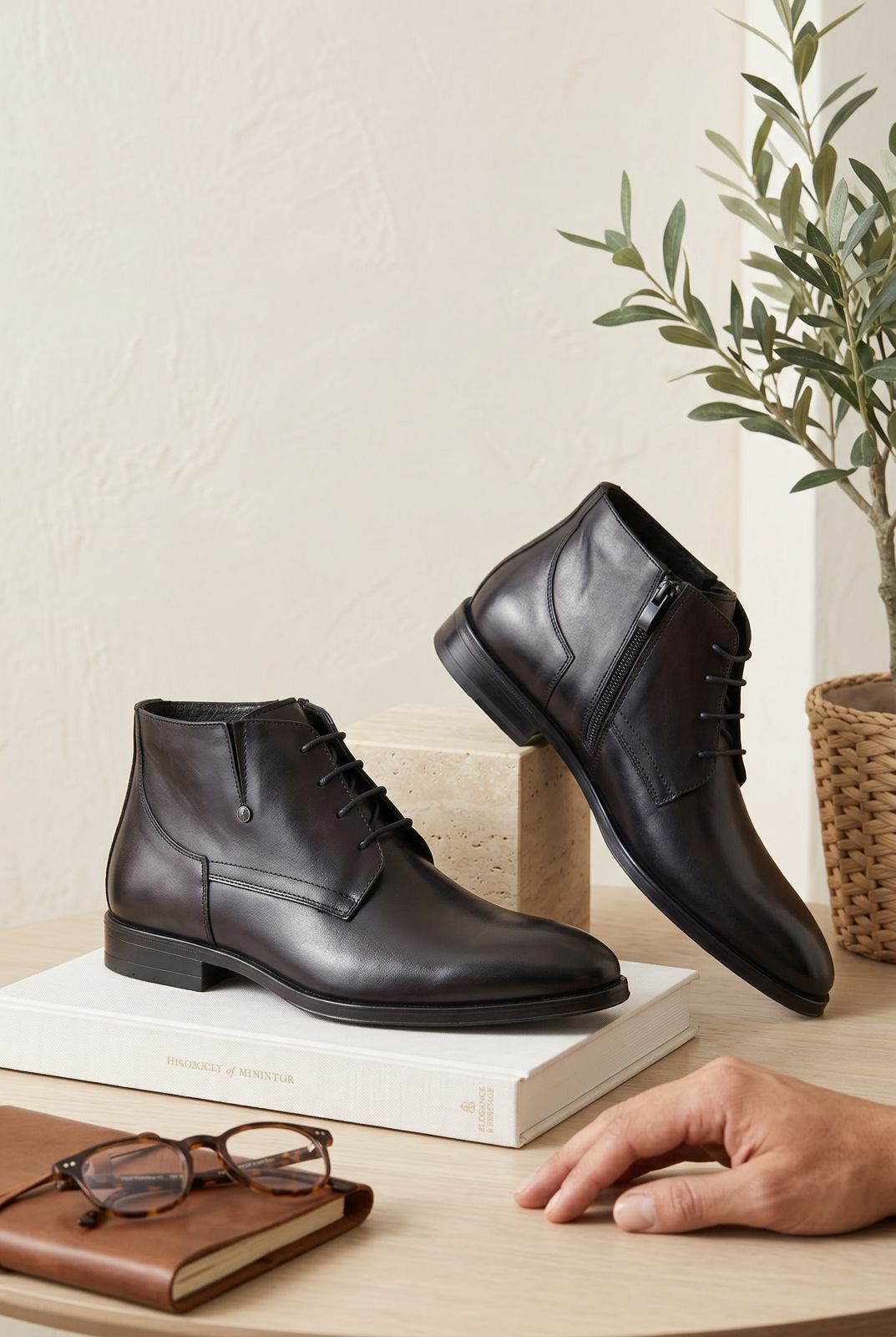 NEW ,  MADE IN TURKEY GENUINE LEATHER MEN BOOTS  M42
