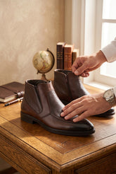 NEW ,  MADE IN TURKEY GENUINE LEATHER MEN BOOTS  M22