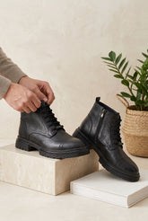 NEW ,  MADE IN TURKEY GENUINE LEATHER MEN BOOTS  M313