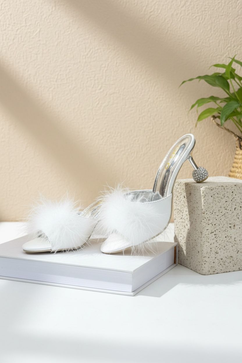 NEW ,  WOMEN SLIPPERS HEELS W774