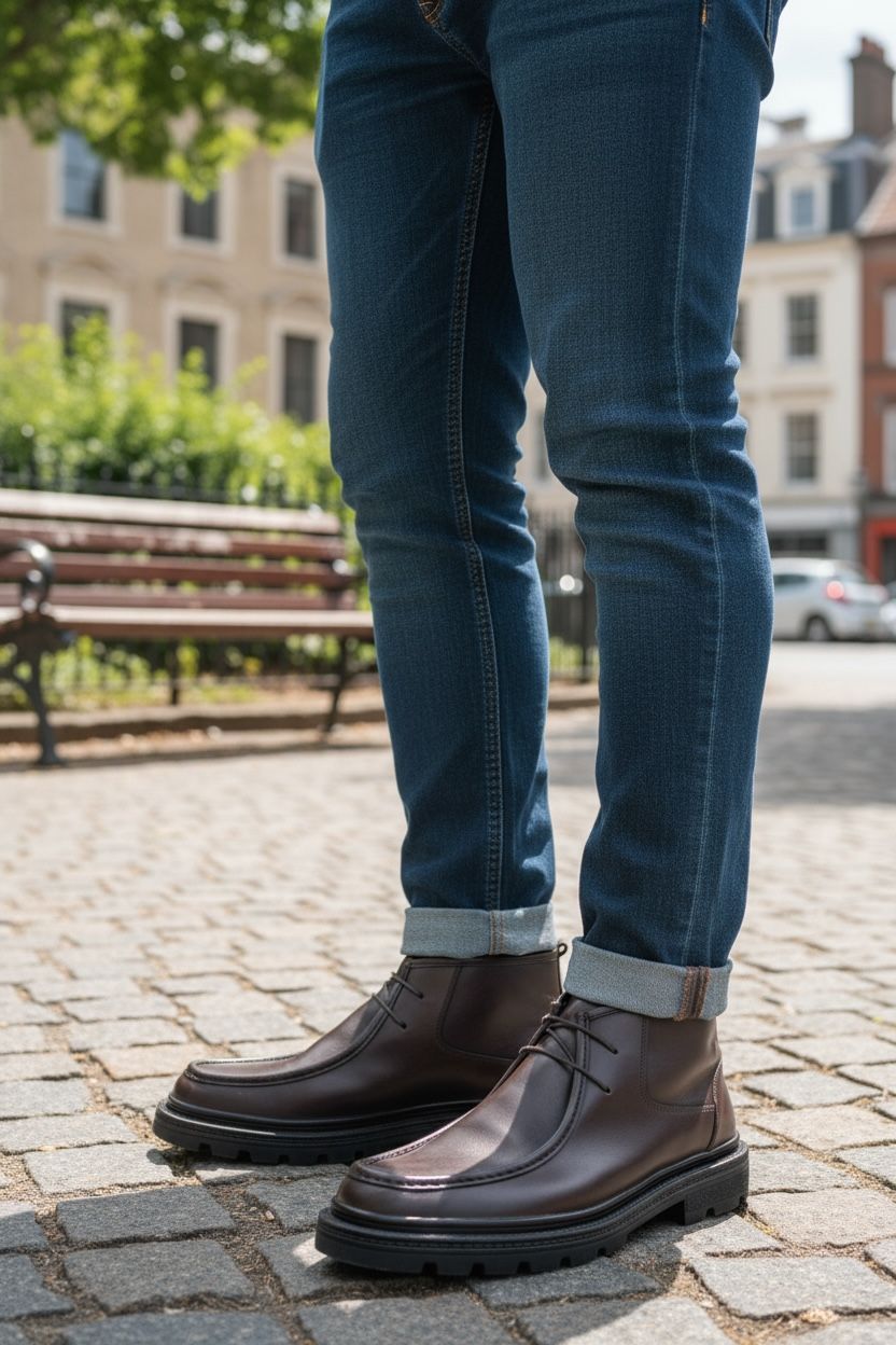 NEW ,  MADE IN TURKEY GENUINE LEATHER MEN BOOTS  M706