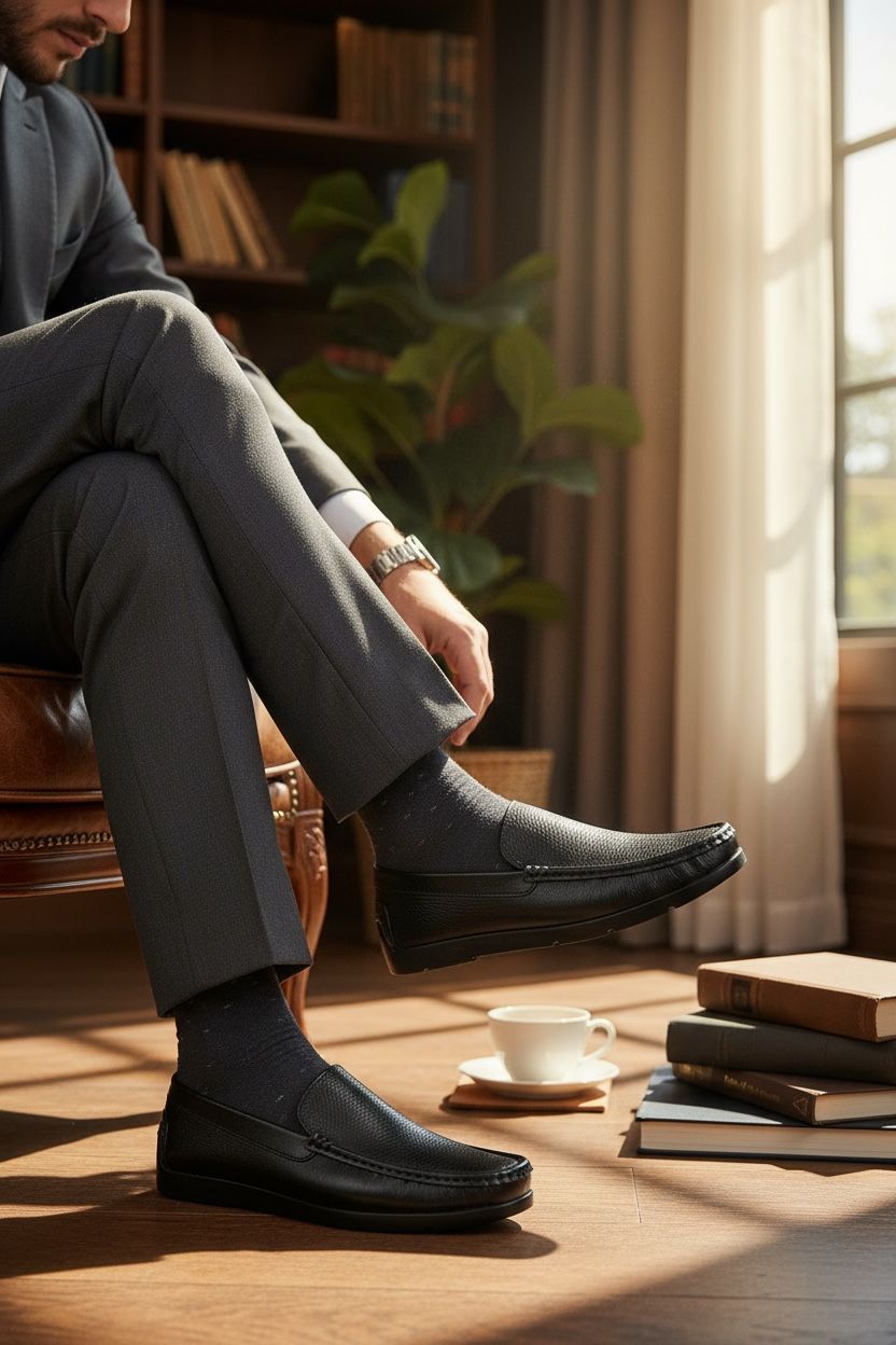 NEW ,  MADE IN EGYPT GENUINE LEATHER MEN SHOES M991