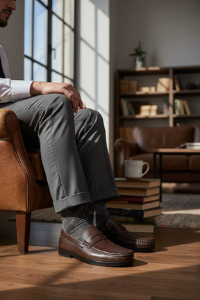 NEW ,  MADE IN EGYPT GENUINE LEATHER MEN SHOES M990