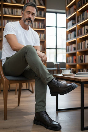 NEW ,  MADE IN TURKEY GENUINE LEATHER MEN BOOTS  M706