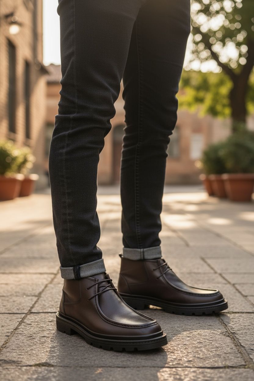 NEW ,  MADE IN TURKEY GENUINE LEATHER MEN BOOTS  M706