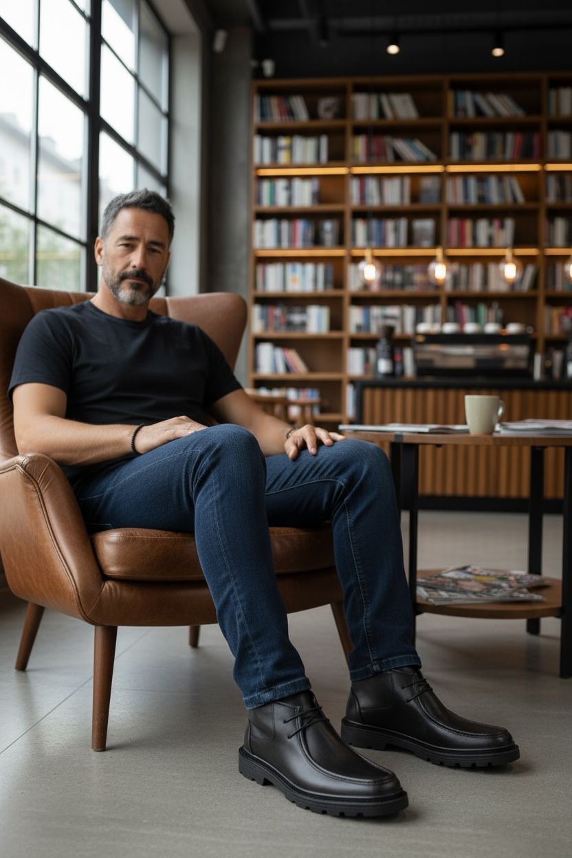 NEW ,  MADE IN TURKEY GENUINE LEATHER MEN BOOTS  M706