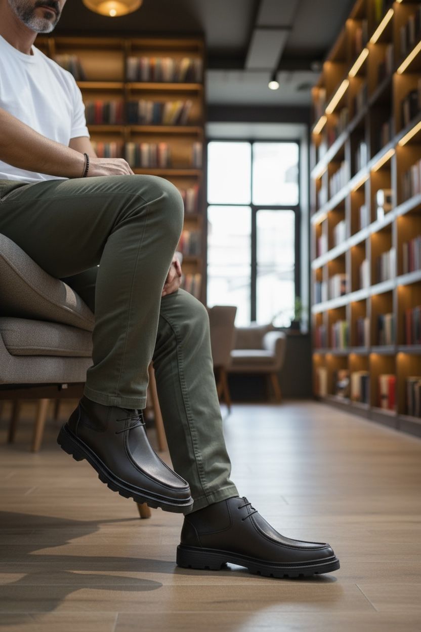 NEW ,  MADE IN TURKEY GENUINE LEATHER MEN BOOTS  M706