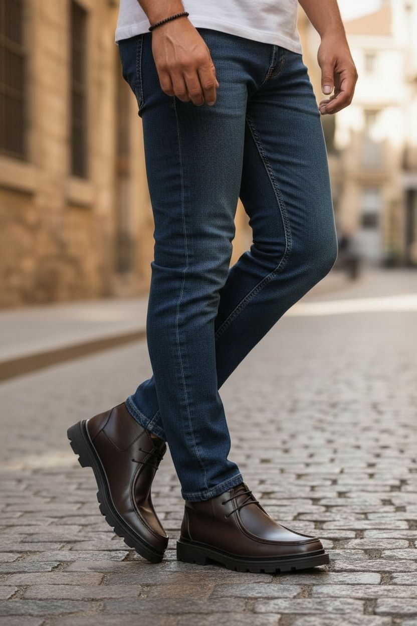 NEW ,  MADE IN TURKEY GENUINE LEATHER MEN BOOTS  M706