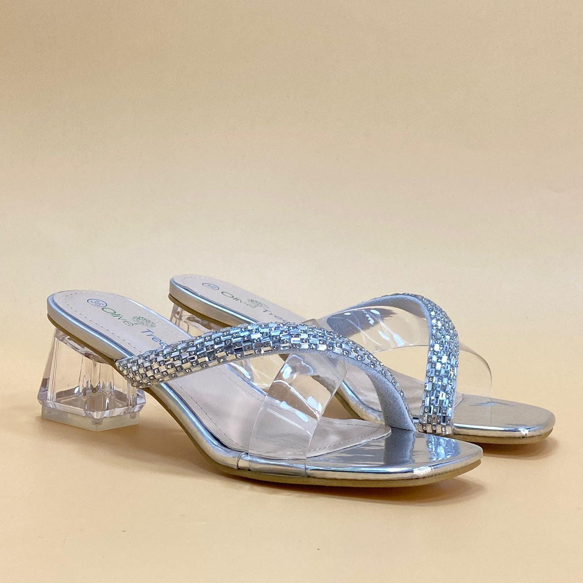 NEW ,  WOMEN SLIPPERS HEELS W630 - Olive Tree Shoes 