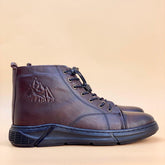 NEW ,  MADE IN TURKEY GENUINE LEATHER MEN BOOTS  M315 - Olive Tree Shoes 